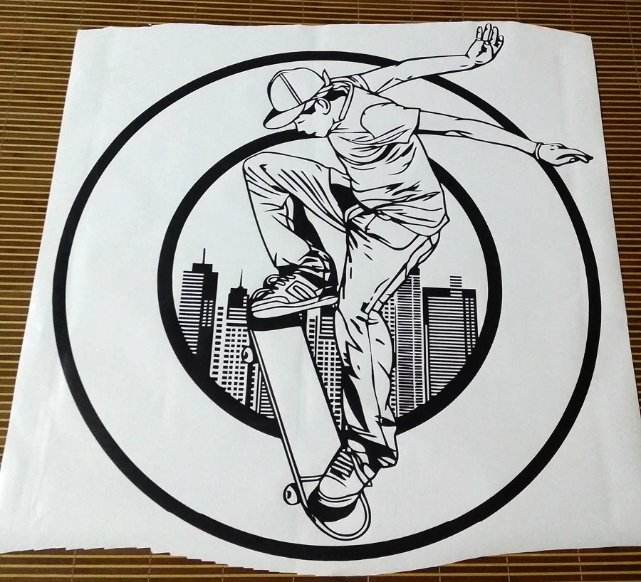 Скейтбординг скейтборд скейтбординг городской стиль плакат наклейка на стену