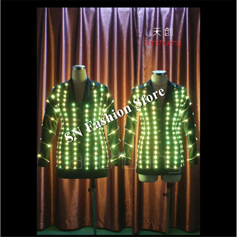 Светодиодная светящаяся мужская куртка для бальных танцев TC 101|costume led|party ledled party |