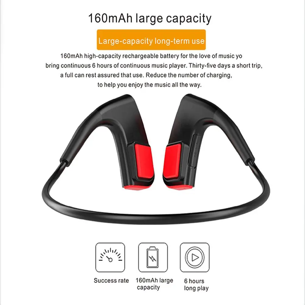 Ostart новые наушники с костной проводимостью Беспроводная стерео-гарнитура Bluetooth