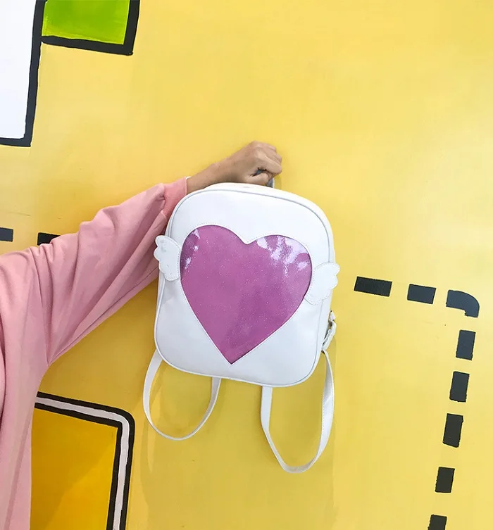 Miyahouse Itabag элегантный дизайн маленькое милое сердце женский рюкзак из искусственной кожи женский рюкзак крылья Студенческая сумка женский рюкзак