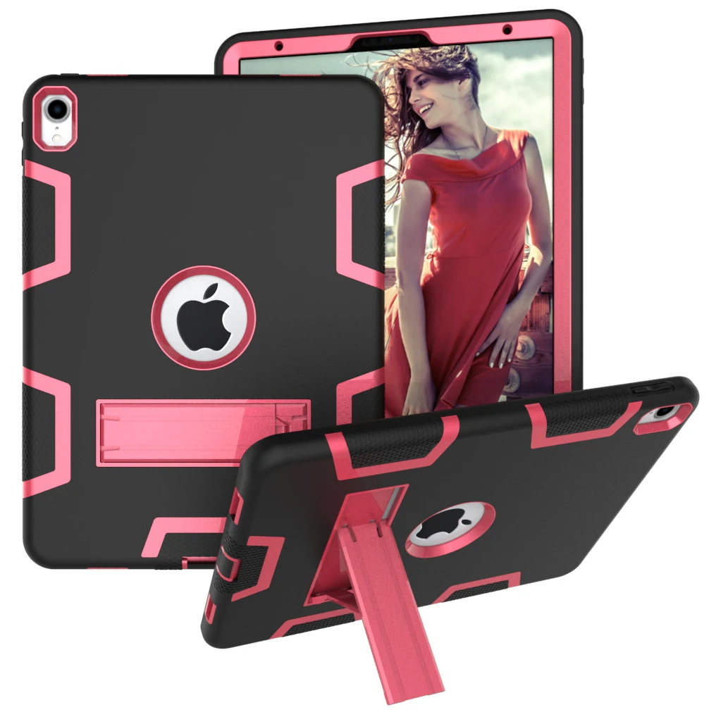 Shockproof Case for iPad Pro 11&quot 2018 High Impact Resistant Cover Hybrid 3 Layers Heavy Duty Armor Defender Full Body Protector |