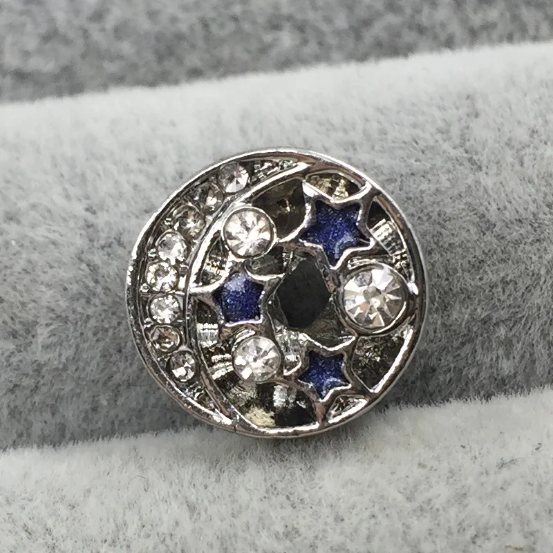 Fashion Moon&ampStars Blue Enamel Clear Crystal Charm European Beads Bracelet&ampBangles DIY Jewelry | Украшения и аксессуары