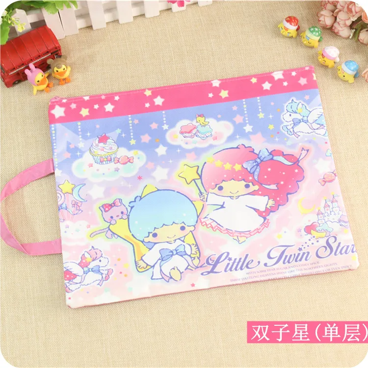 little twin stars A 1 шт. Kawaii My Melody, две звезды, Dog, папка для документов, канцелярские принадлежности, школьные принадлежности для девочек - Цвет: little twin stars A