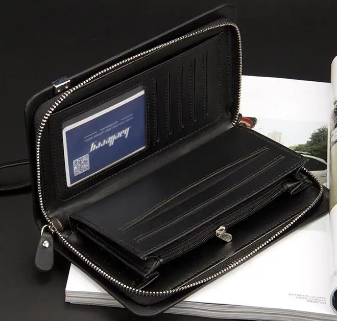 Мужские кошельки baellerry Высокое качество кожаный кошелек барсетка держатель для