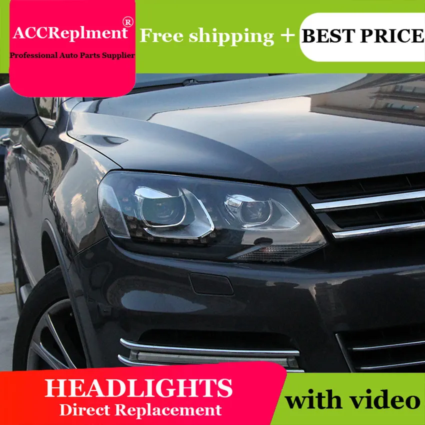 Авто. PRO фары для vw touareg 2011 2015 стайлинга автомобилей bi xenon объектива светодиодный