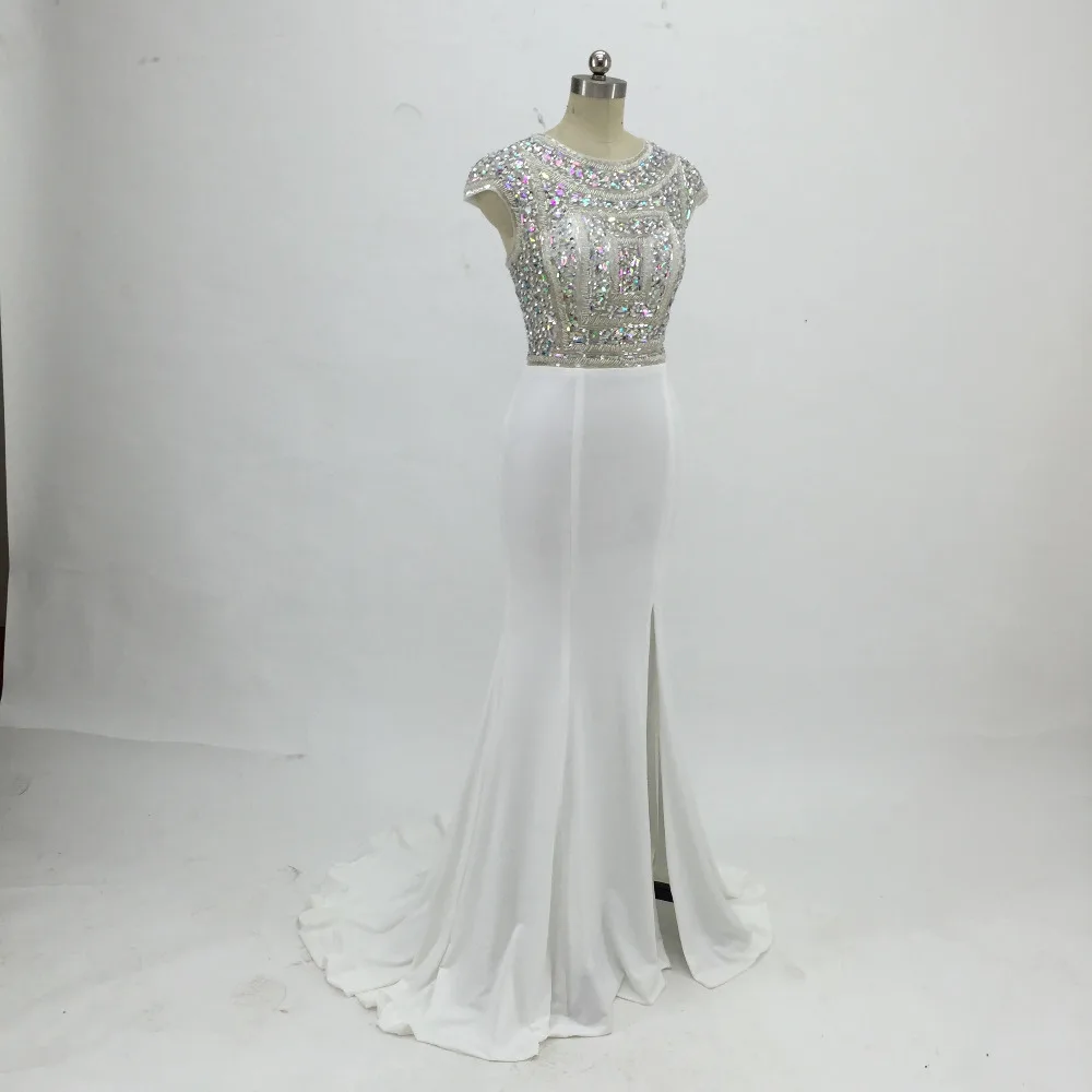 Черные вечерние платья robe de soiree длинные платья Русалка для выпускного вечера драгоценные вечерние платья с коротким шлейфом из бисера abendkleider