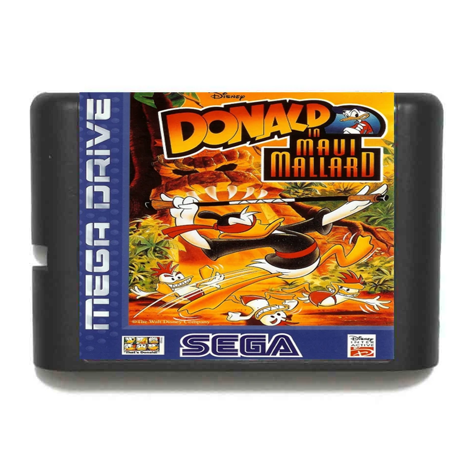 16 битная игровая карточка с Дональдом в Maui Mallard SEGA MD для Sega Mega Drive Genesis|md game|md cardmega