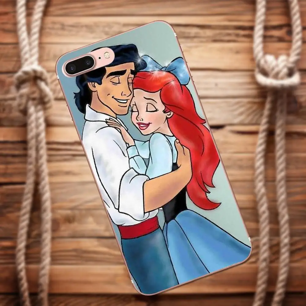 Vvcqod высококачественные аксессуары для телефонов чехол Ариэль и Эрика iPhone X 4 4S 5 5C