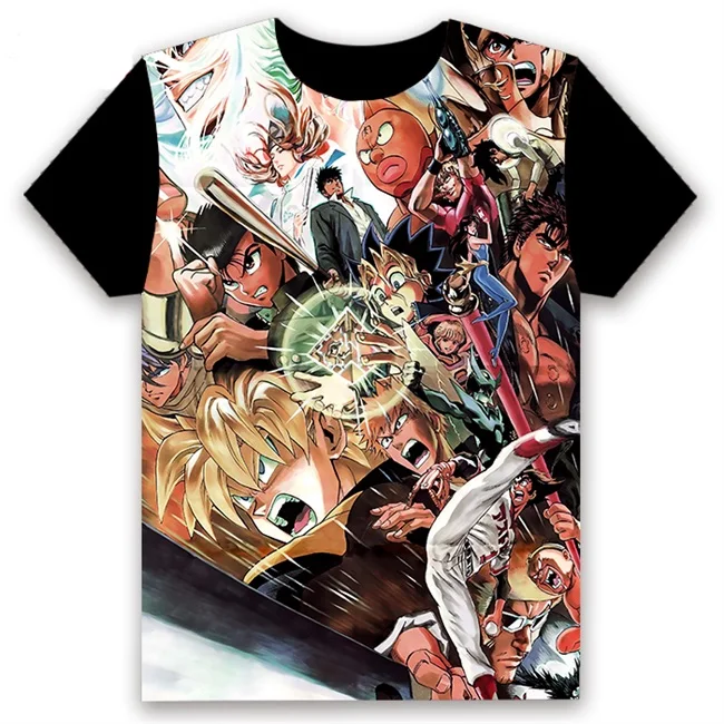 Мужская футболка аниме Yu-Gi-Oh! Дуэль Монстры печатных косплей с коротким рукавом унисекс Повседневная Черная футболка топы Летняя забавная рубашка - Цвет: 8