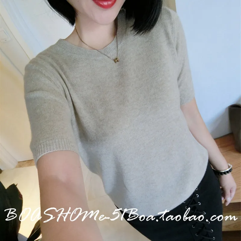 Женский кашемировый пуловер с круглым вырезом свободный стильный джемпер