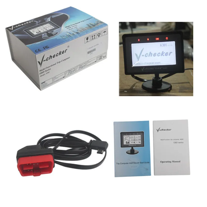 V CHECKER A301 многофункциональный трип компьютер хорошего качества VCHECKER OBD2