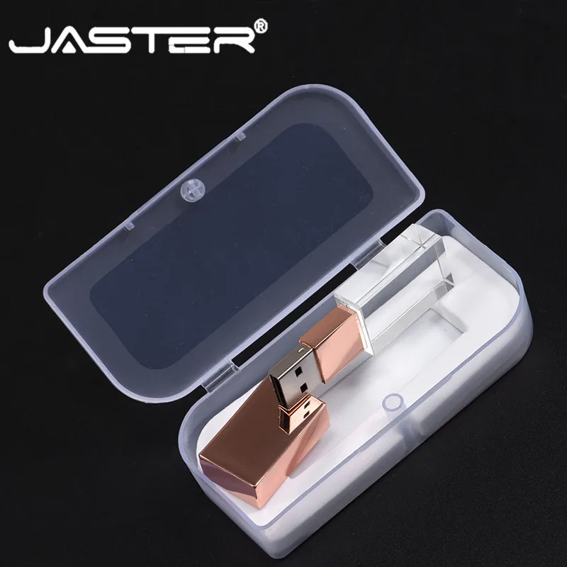 USB флеш накопитель с кристаллами JASTER Fashion индивидуальный логотип cle 2 0 4 ГБ 8 16 32 64
