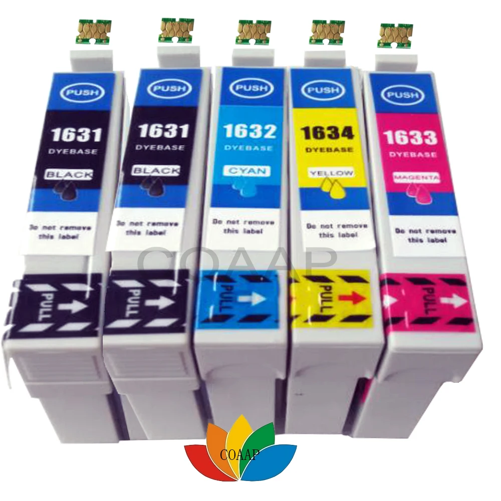 

5 Compatible 1631 1632 1633 1634 Ink Cartridge for EPSON Workforce WF 2630WF 2530WF 2540WF 2010W 2520NF 2650DWF Printer 16XL