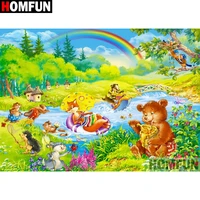 homfun full squareround drill 5d diy diamond painting cartoon character embroidery cross stitch 5d home decor gift a09079