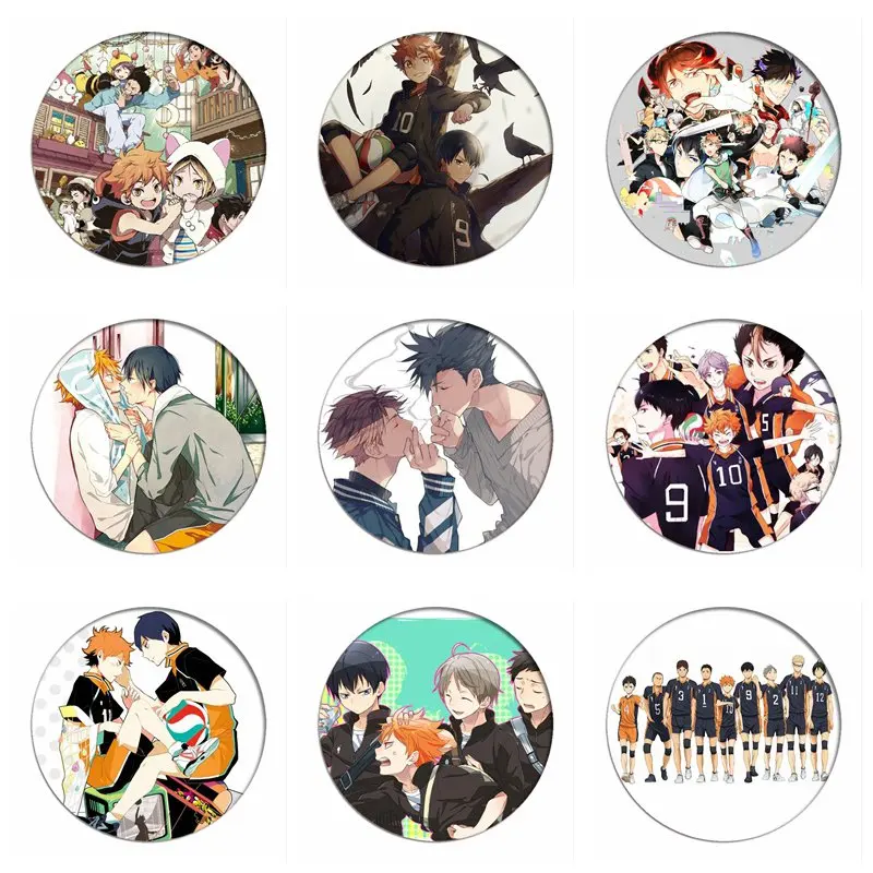 Мультфильм Haikyuu! Значки для косплея Hinata Shoyo брошь булавки 58 мм Япония Аниме