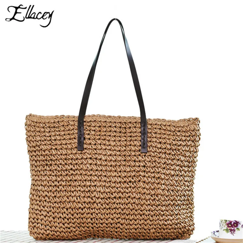 Летняя новая женская пляжная сумка Женская круглая соломенная ручной работы