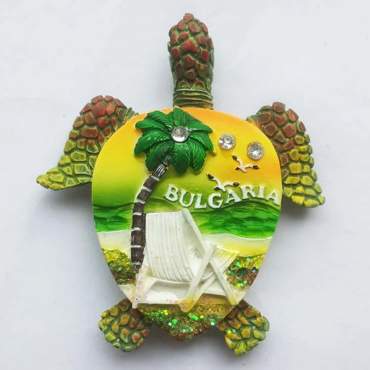 The Bulgarian Tourism Souvenir Fridge Magnet creative diamond turtle Magnets | Дом и сад
