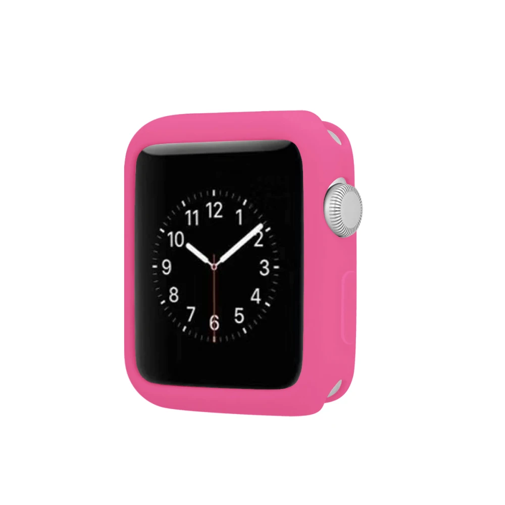 Мягкий силиконовый чехол-бампер для Apple Watch серии 1 2 3 защитная рамка для iWatch 4 5 40 мм 44 мм 42 мм 38 мм ТПУ оболочка 42 мм