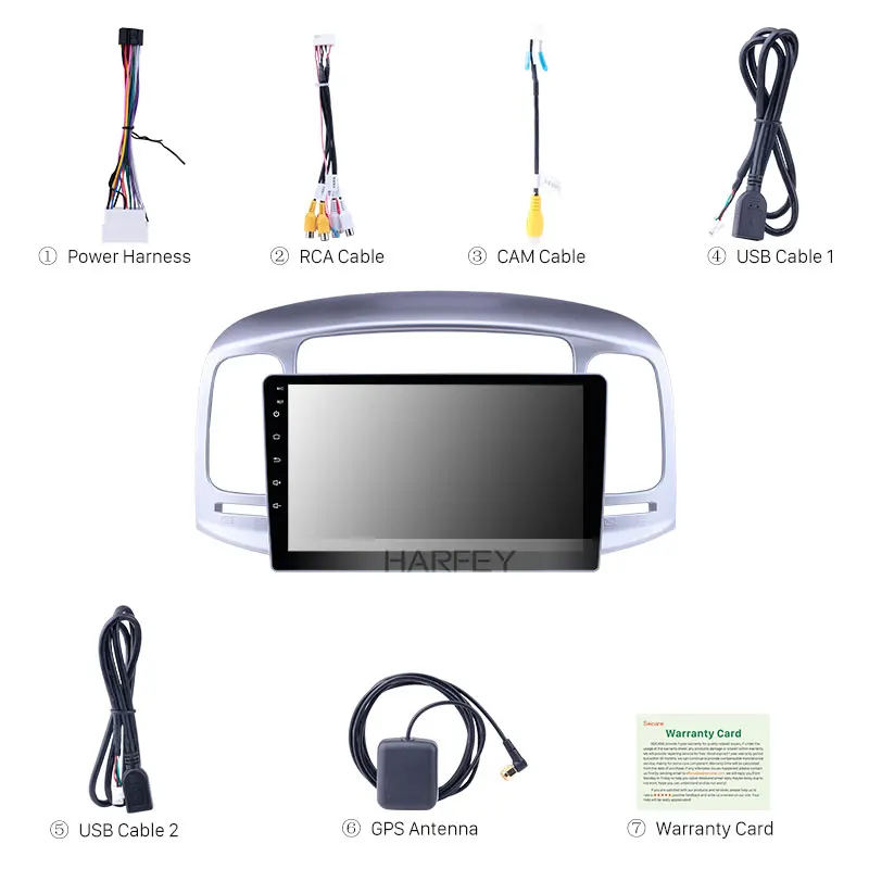 Harfey 9 дюймов Android 1 для Hyundai Accent 2006 2011 сенсорный экран головное устройство Bluetooth