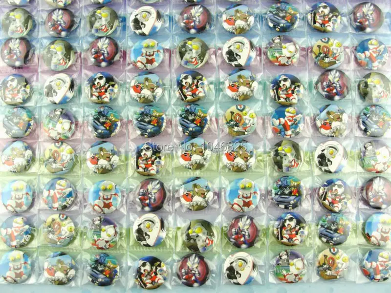 Lots 108 Pcs Ultraman Kids Cartoon Button Pin Badge 2.5CM Wholesale and Free shipping | Дом и сад