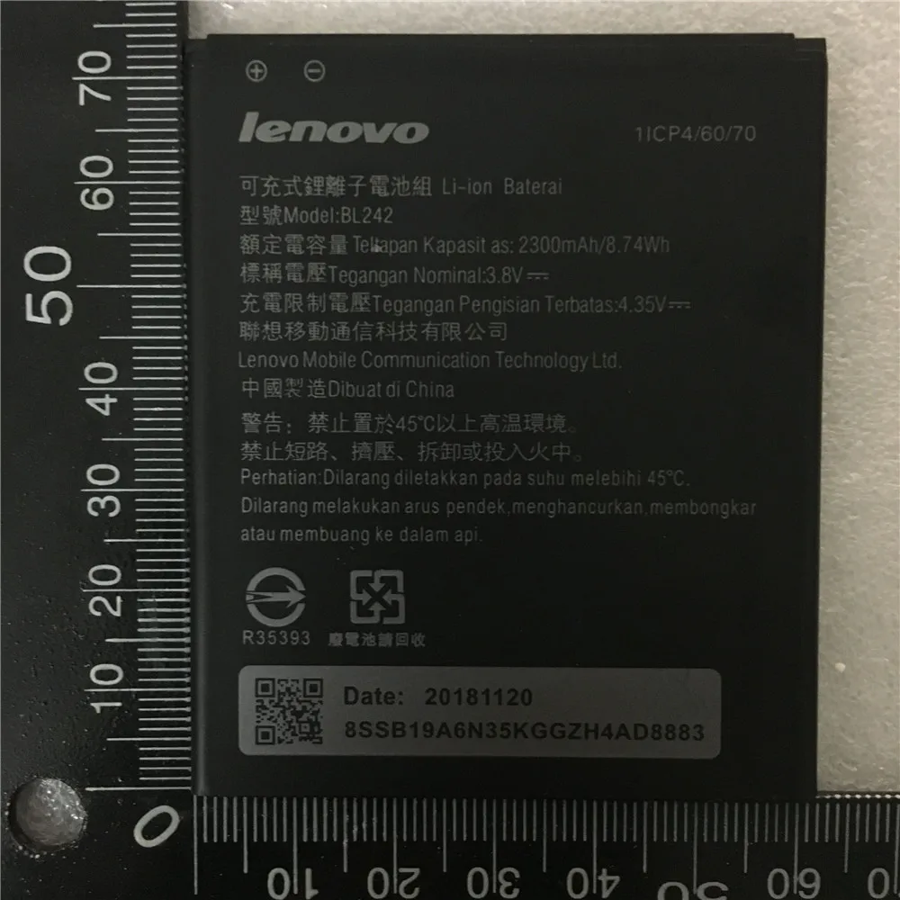 Для lenovo A6010 батарея высокого качества 2300 мАч BL242 запасная батарея для lenovo A6010 Plus мобильный телефон
