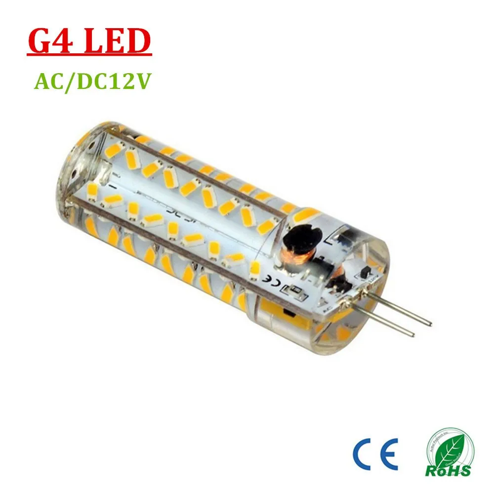 100Pack 4W AC/DC12v 500LM Bright G4 LED Lights Bulb 81LED SMD3014 Base Bulbs No dimmable 50W Incandescent Equivalent | Лампы и