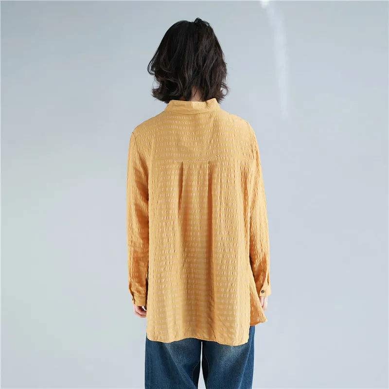 Новинка 2019 весенние корейские однотонные женские рубашки Повседневные Удобные