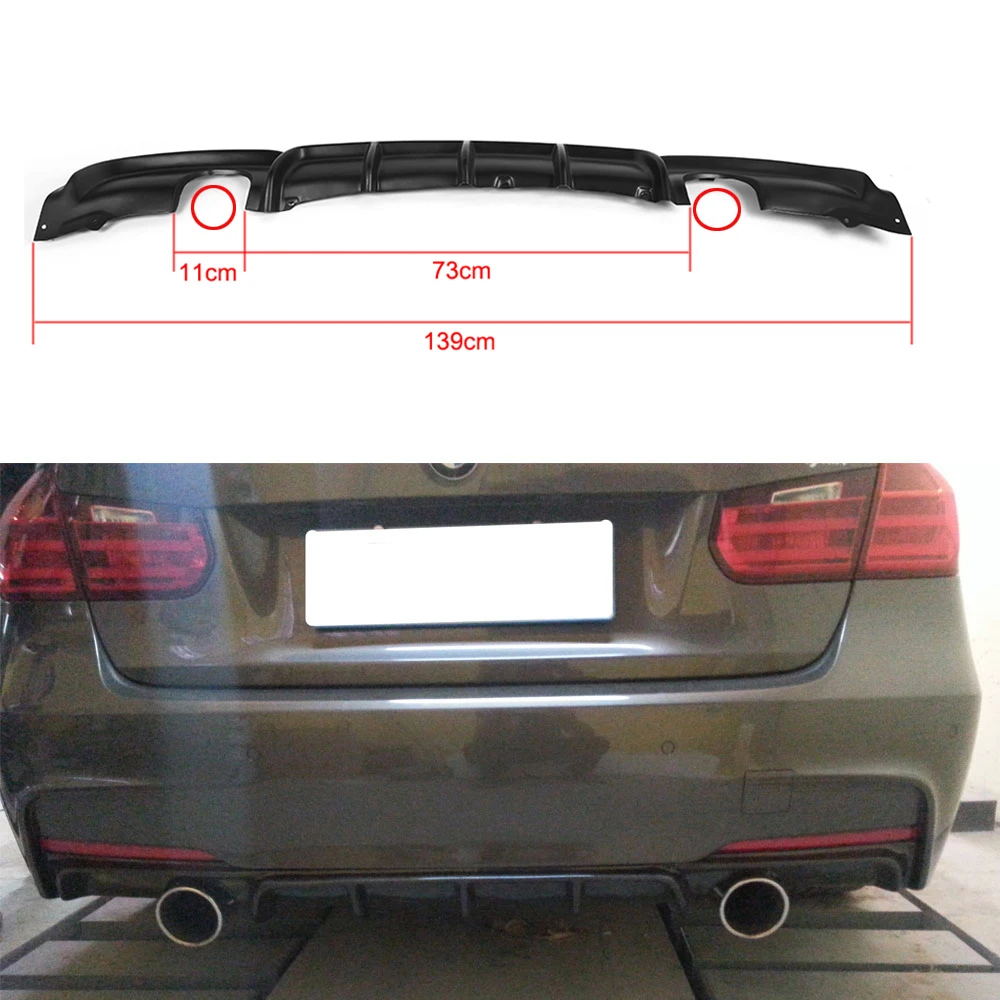FRP черный задний бампер диффузор для BMW 3 серии F30 M Sport 2012-2017 320i 325i 335i 340i спойлер |