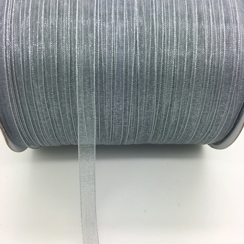 Бесплатная доставка 10yds/лот 1/4 &quot6 мм серая лента из органзы бант волосы для
