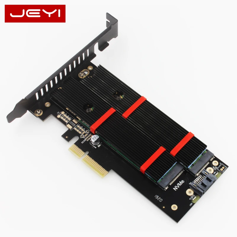 JEYI SK6 Plus M.2 NVMe SATA радиатор SSD радиатор для PCIE X4 карта M ключ B ключ двойной порт PCI Express3.0 2230-22110 все размеры M.2