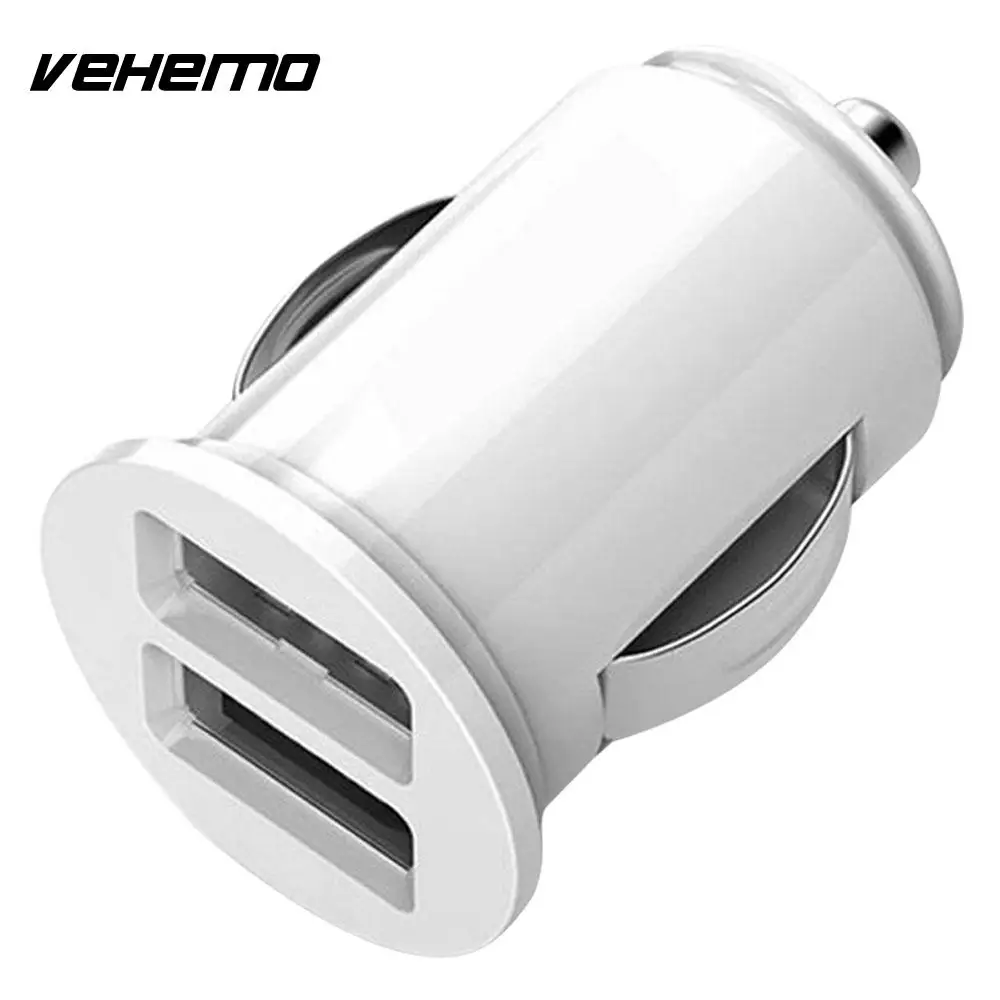 Vehemo Mini Dual USB Автомобильное зарядное устройство Pad автомобильный адаптер Быстрая