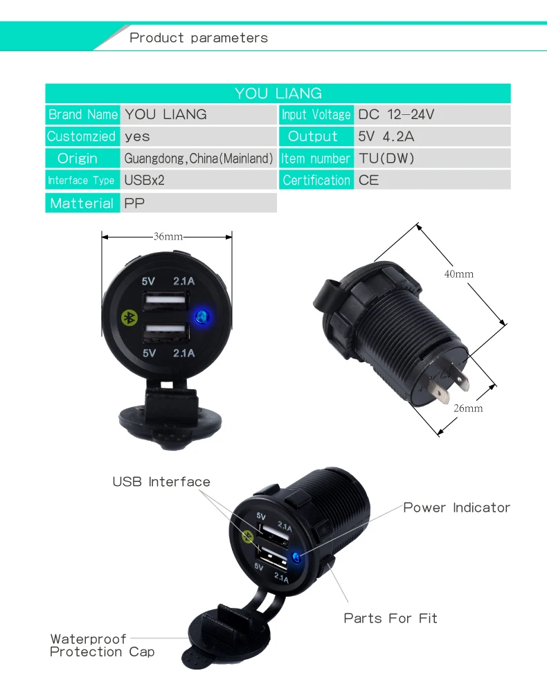 Android Cube быстрое зарядное устройство 4.2a Dual Usb Автомобильное зарядное устройство с парковкой 2 порта 12 24 В Автомобильное зарядное устройство для сотового телефона USB адаптер