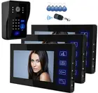 SmartYIBA 7-дюймовый цветной ЖК-монитор, видео домофон, домофон, система 5 RFID Доступа камера + 3 черных монитора в наличии
