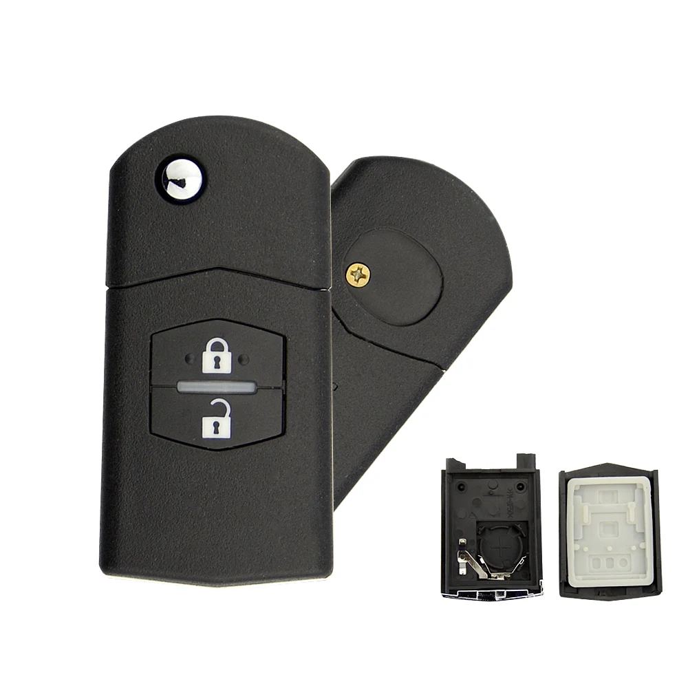 Складной чехол для автомобильного ключа брелка с 2 кнопками подходит MAZDA 3 5 6 RX8