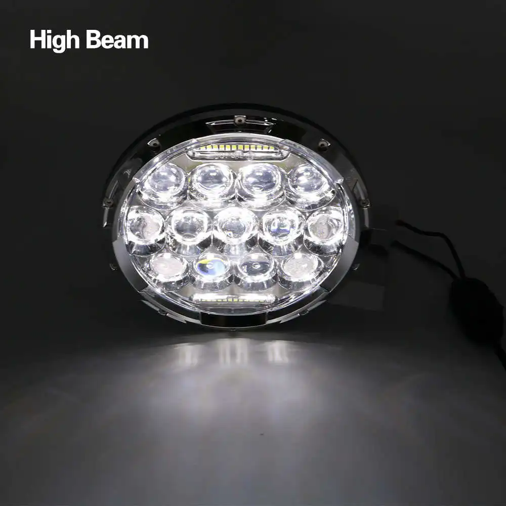 Для Jeep JK TJ Suzuki Samurai SJ410 75 Вт " 7 дюймов светодиодный фары Hi/Lo луч DRL налобный фонарь для Lada 4x4 Hummer Land Rover Defender