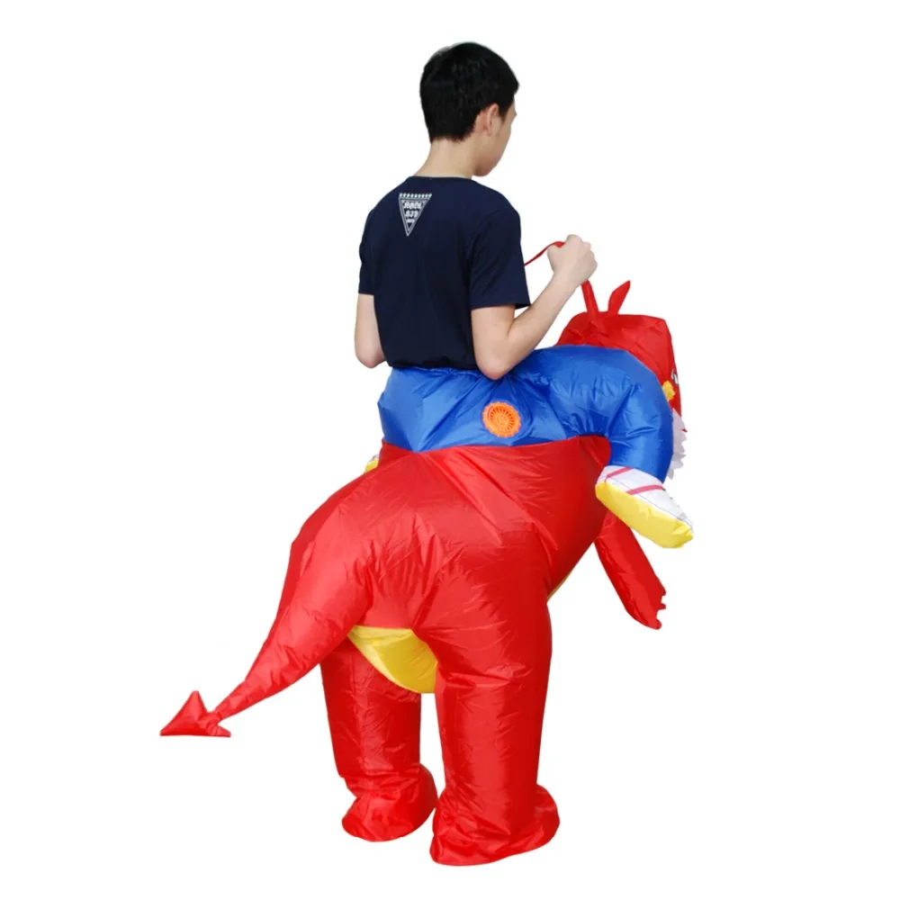 Надувной костюм динозавра на Хэллоуин, T-REX для взрослых и детей, нарядное платье для вечеринки карнавала