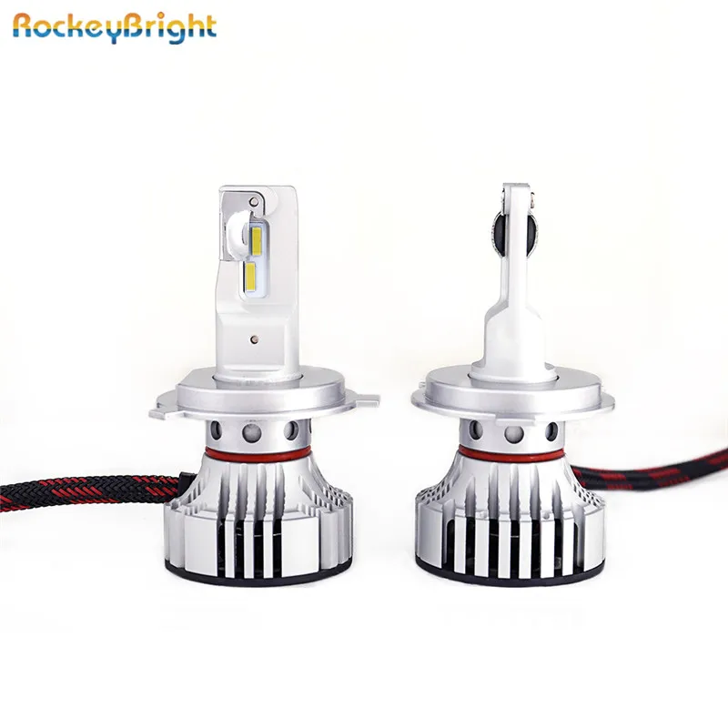 Автомобильный светодиодный фонарь Rockeybright H4 F2 9003 H13 9004 9007 Hi/lo, Автомобильный светодиодный противотуманный фонарь 72 Вт 12000лм, турбо вентилятор 6000 k, передние лампы