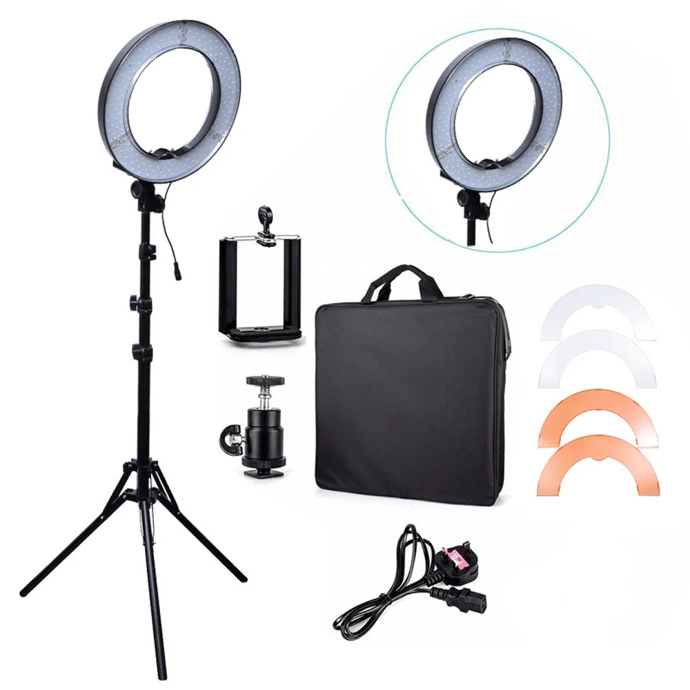 Купи RL-12 180 pcs Lamp 14'' LED Camera Video Ring Light 5500K Outdoor Video Photography Lighting Kit with 2M Tripod Stand за 3,677 рублей в магазине AliExpress