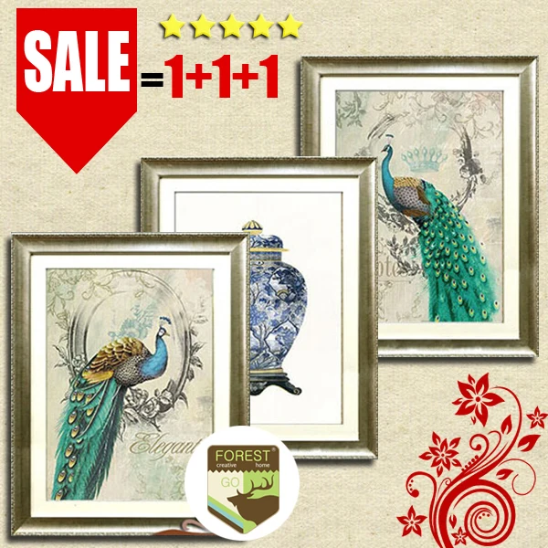 Китайский домашний декор картина искусство классическая ваза из павлина синего