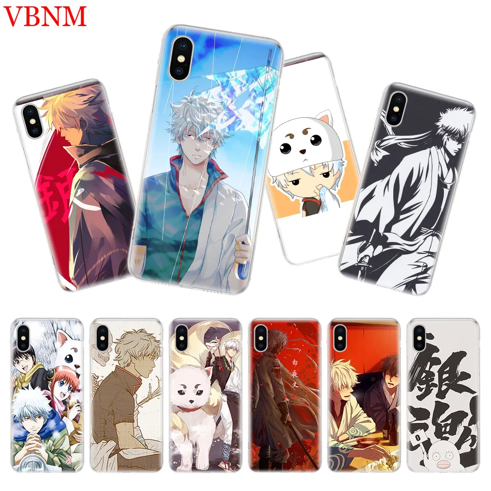 Аниме гинтама роскошный силиконовый чехол для телефона iPhone 7 8 6 6S Plus X 10 Ten XS MAX XR 5 5S