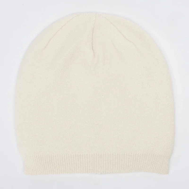 Осенне зимние шапочки ROSELUOSI однотонные кашемировые толстые теплые двухслойные