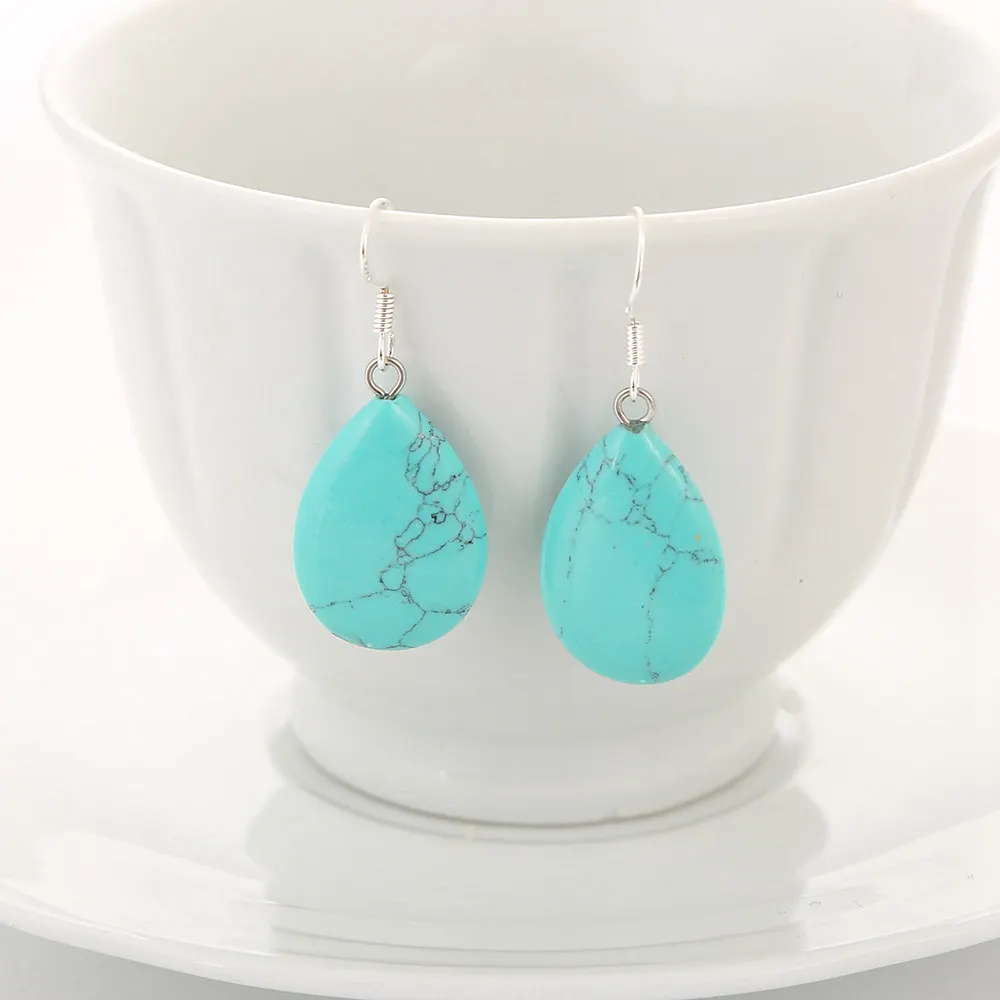 2019 крючок глазури слеза Капля воды Кристалл из опала лазуритовые Бусины