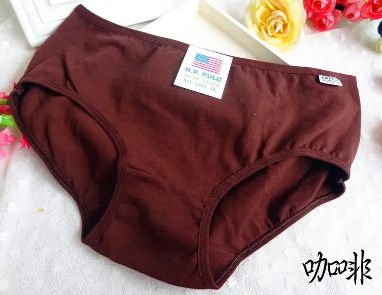 coffee AQ07 новые яркие цвета милые трусы из хлопка Нижнее белье для женщин средняя талия трусы нижнее белье женские XL - Цвет: coffee