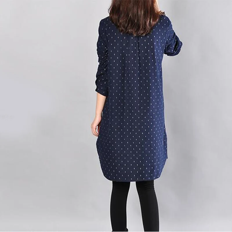 Женское Хлопковое платье рубашка NYFS повседневное однотонное из хлопка и льна для