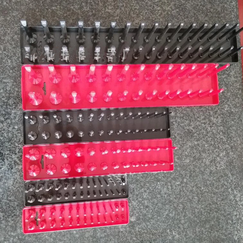 6 шт. 1/4 &quot3/8&quot 1/2 &quotМетрическая SAE розетка лоток держатель для гаража инструмент