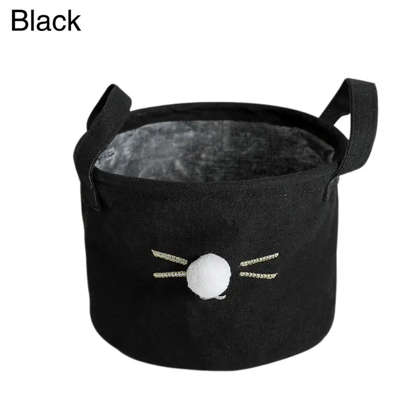 Black Hair Ball Ткань для кошек коробка для хранения Удобная канцелярская корзина для хранения игрушек модный Домашний Органайзер кухонные принадлежности для ванной комнаты - Цвет: Black