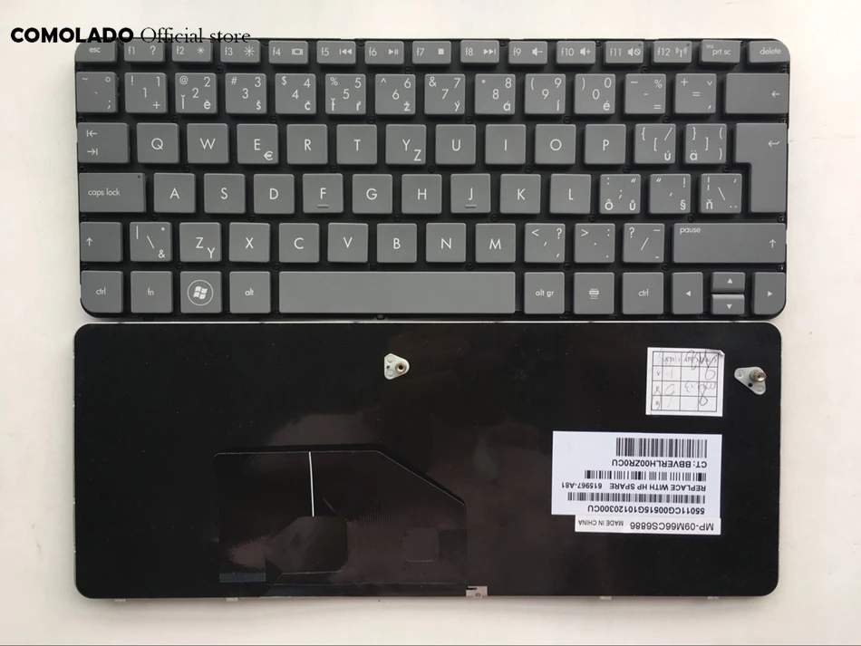 CZ Чешская клавиатура для HP MINI 100 100E серая без рамки Клавиатура ноутбука