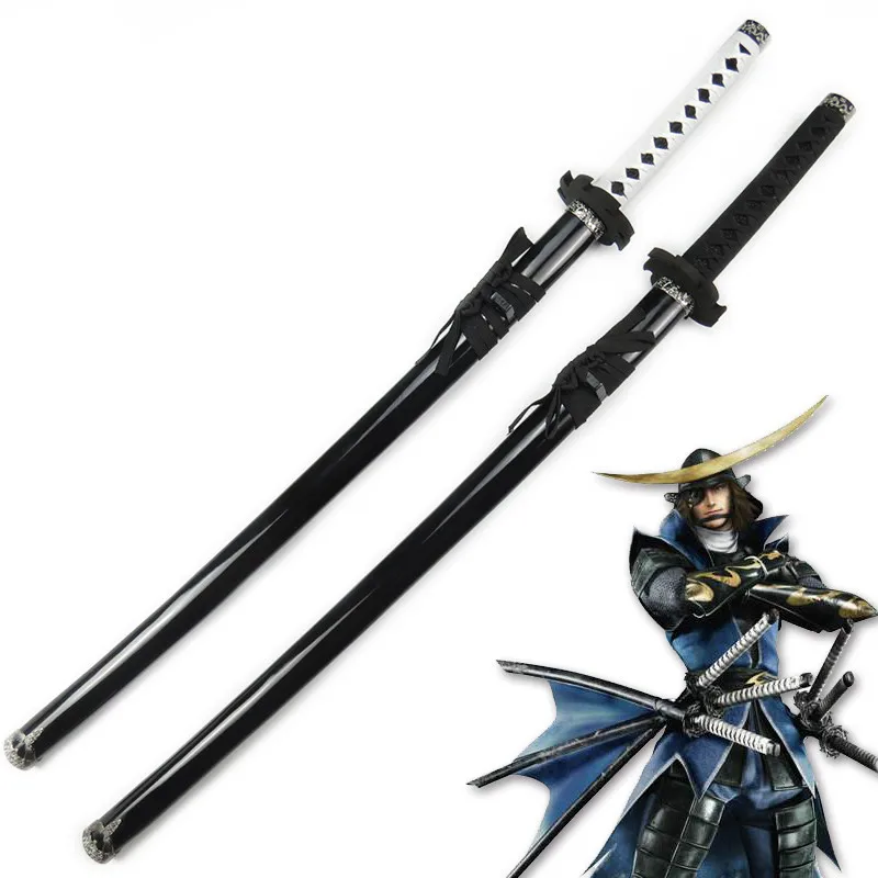 

Free Shipping Sengoku Basara Game Sword Replica Date Masamune Katana Wooden Blade Sword Cosplay Props Weapons No Sharp For Party