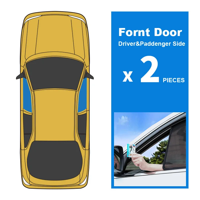 2pcs Front doors Автомобильные Боковые окна магнитный солнцезащитный козырек УФ Защита Ray блокирующий сетчатый козырек для Nissan x-trail аксессуары для занавесок - Цвет: 2pcs Front doors