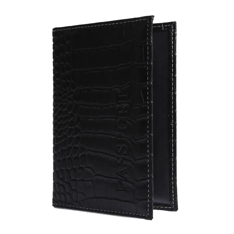 04 Black KUDIAN BEAR крокодиловая Женская Обложка для паспорта из искусственной кожи Обложка для паспорта дорожная обложка чехол-BIY023 PM49 - Цвет: 04 Black